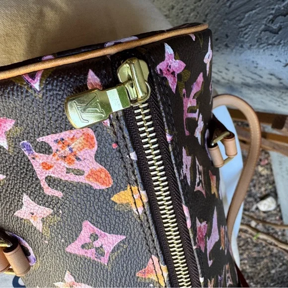 Louis Vuitton Richard Prince Monogram Watercolor Papillon 30 Shoulder Bag - Picture 7 of 15